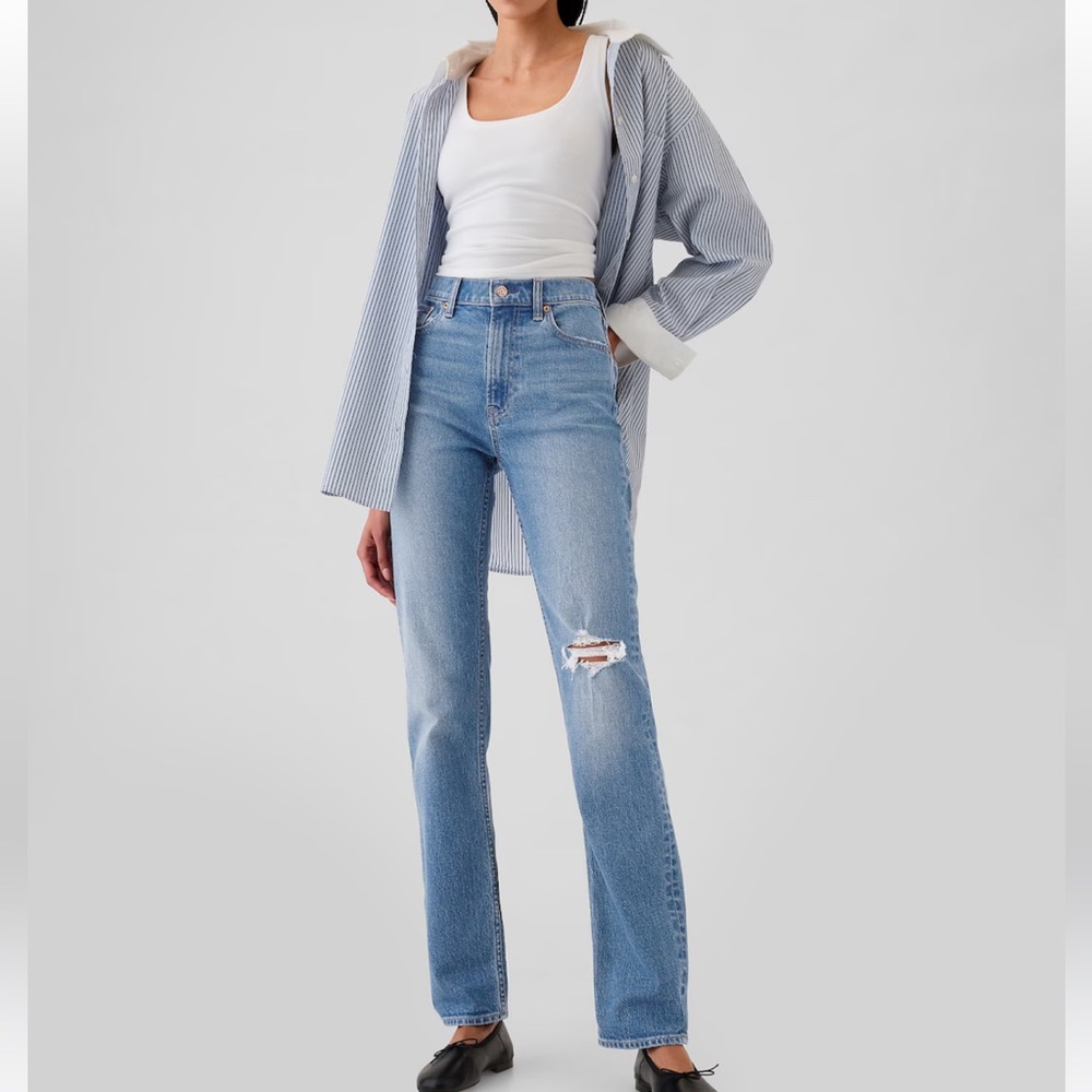 Gap straight leg high rise jeans
